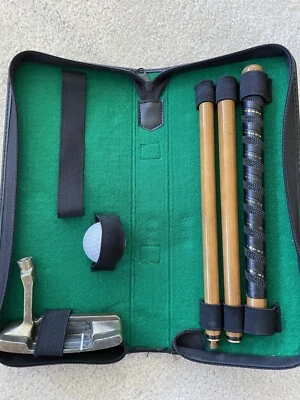 Portable Collapsible Practice Putter 4 Piece Golf Set w/Case - Office, Travel  - Image 1 of 4
