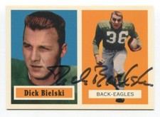 1994 Topps Archive 1957 Dick Bielski Signed Card Football NFL Autograph AUTO #13