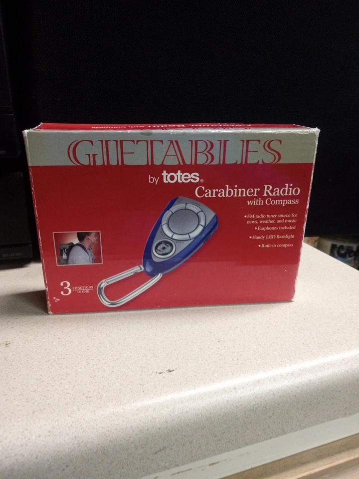 Giftables by Totes - Carabiner Radio With Compass- New In Box. - Image 1 of 4