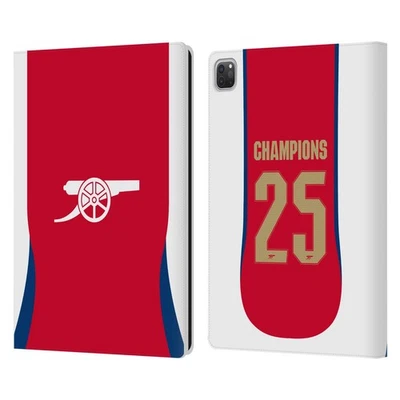 OFFICIAL ARSENAL FC 2025 WOMEN'S CHAMPIONS LEATHER BOOK CASE FOR APPLE iPAD - Image 1 of 4