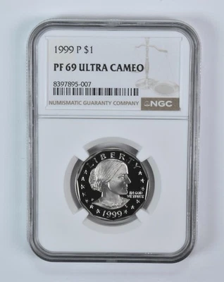 1999-P Susan B Anthony $1 PF69 UCAM NGC Brown Label - Image 1 of 4