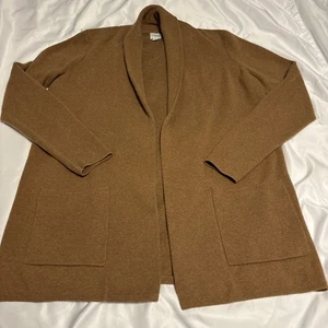 J. Blazer Suéter Chelsea Crew Factory Camel Talla S Cárdigan Frontal Abierto Bolsillos - Imagen 1 de 8