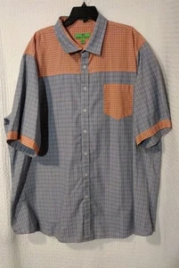Bristol & Bull Shirt Mens 4XLT Plaid Short Sleeve Button Up Cotton - Picture 1 of 6