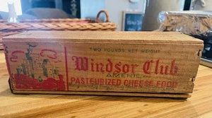 Vintage Wooden Cheese Box Windsor Club Manitowoc Wisconsin Pauly & Pauly - Picture 1 of 6