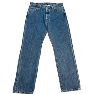Vintage Levi's 501 XX Classic Mens Blue Jeans 34W Straight Leg Zip Denim Pants - Picture 1 of 9