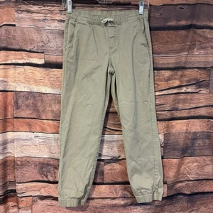 Cat & Jack Jogger Size 12 Khaki Pants Drawstring Elastic Waist - Picture 1 of 12