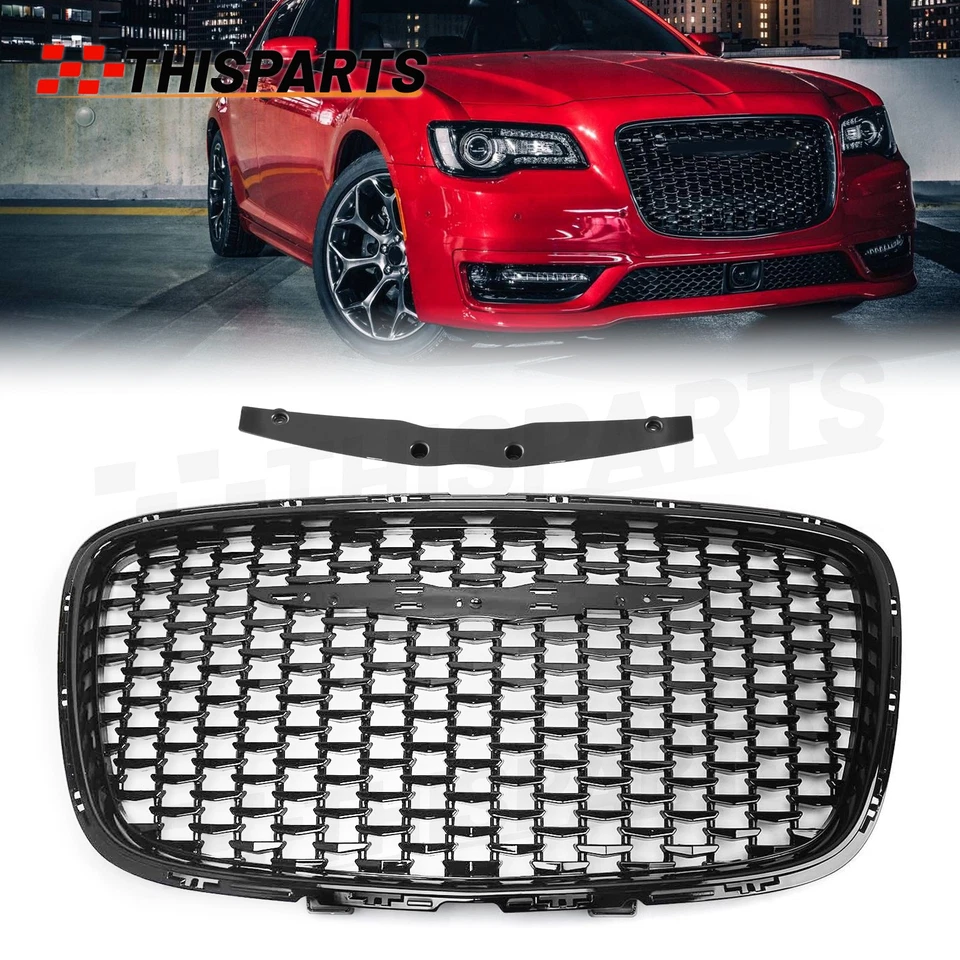 For 2015-23 Chrysler 300 300C SRT Style Front Bumper Upper Grille Mesh Assembly - Изображение 1 из 4
