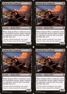 4x MTG 2017 FATHOM FLEET CUTTHROAT, HUMAN PIRATE CREATURE - MAGIC CARD x4 Kopien - Bild 1 von 2