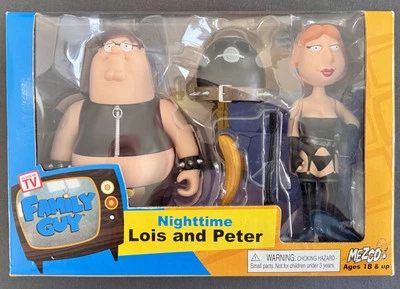 Conjunto de figuras de Family Guy Nighttime Lois y Peter - Como se ve en la televisión - Mezco 2005 Foto 1 de 4