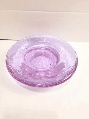 Fire and Light Glass Lavender Purple   Wine Caddy Candle Holder 6.5" EUC  - Image 1 of 4