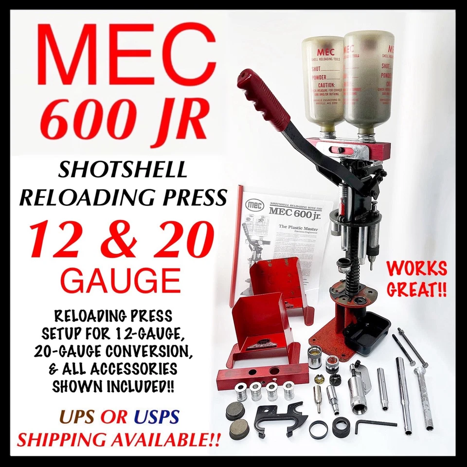 MEC “600 JR” 12 & 20 GAUGE SHOTSHELL RELOADING PRESS W/ACCESSORIES - MEC 12 20 - Image 1 of 4