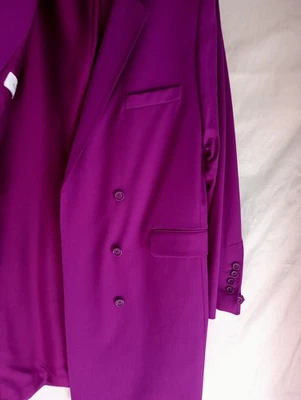 Helmut Lang 100% Italian Wool  Long Purple Blazer dress Coat 2 NWOT lightweight - Image 1 of 4