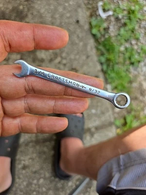 Vintage Craftsman -v- USA 1/4" 9/32"  Combination Wrench 3.5" Long  - Image 1 of 4