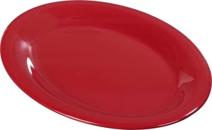 Sierrus Oval Platter Heavy Duty Melamine Tray for Serving 12" x 9" 1 Count Red - Picture 1 of 2