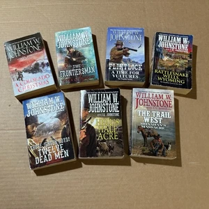 WILLIAM W. JOHNSTONE " WESTERN PAPERBACK COLLECTION = LOT OF 7 books J.A. - Picture 1 of 13