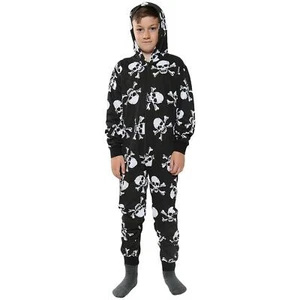 Kids A2Z Onesie One Piece Girls Boys Skull & Cross Bones Print Jumpsuit 1-12 Yr - Picture 1 of 7