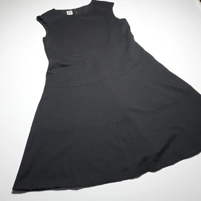 Платье женское Anne Klein 14 понте тяжелое черное на молнии сзади трапециевидное вечернее повседневное - Изображение 1 из 4