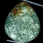 44.00 Cts Natural American Picture Jasper Loose Gemstone Pear Cabochon 28X34X6MM