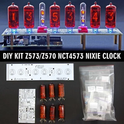DIY KIT for Z570/Z573 Nixie Tubes Clocks Temp sensor Format 12/24H Slot Machine  - Image 1 of 4