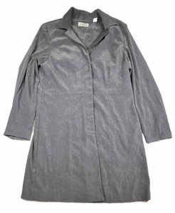 Amanda Smith Gray Long Business Suite Jacket Womens 12 Button Up Pockets Blazer - Picture 1 of 6