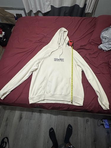 OFF WHITE Felpa con cappuccio esclusiva Taylor Swift 2023 The Eras Tour in crema taglia XL