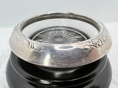 Antiguo cenicero posavasos de plata esterlina Frank Whiting botella de vino champán Foto 1 de 4