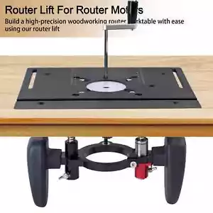 Router Lift Kit W/ Aluminum Plate For 65mm Dia Motors Woodworking Workbench - Picture 1 of 24