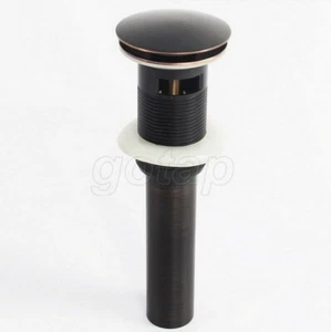 Oil Rubbed Brass Round Pop UP Sink Basin Waste / Drain With Overflow Gsd021 - Picture 1 of 7