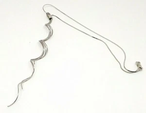 Collana da donna in ARGENTO 925 con pendaglio lungo ciondolo filo catenina - Foto 1 di 6