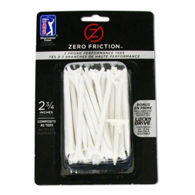 PGA TOUR 40 Zero Friction Tees Performance Golf Tee Drive länger robust 4 Zinken