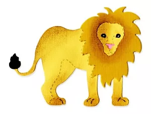 Sizzix Bigz Lion die #A10383 Retail $19.99 Cuts Fabric! Retired! - Picture 1 of 2