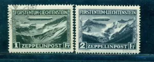1931 Graf Zeppelin,LZ 127,Mountains,Malbun,Samina,Liechtenstein,M.114,CV$250,VFU - Picture 1 of 2