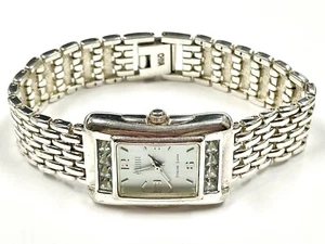 LADIES ECCLISSI STERLING SILVER WATCH 32130 BLUE GEMSTONE PANTHER LINK WORKS - Picture 1 of 8
