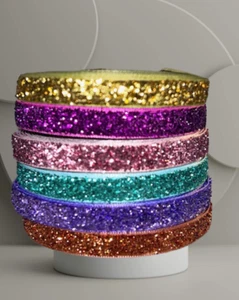 Set #3- 3/8 Metallic Velvet Ribbons 30 Yards- 6 Colors - Picture 1 of 2