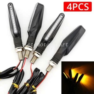 Mini señales de giro LED de plástico ámbar de 3,3" para Suzuki GS 400 450 500 550 750 Foto 1 de 4