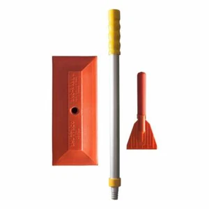 Shuttsco Snow Rake with 20"-37" Telescoping Handle, 12" Head 9" Ice Scraper - Picture 1 of 10