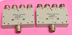 QTY 2 Mini-Circuits ZB4PD-4 4-Way Power Splitter/Combiner N-fem 50Ohm 3.7-4.2GHz - Picture 1 of 5