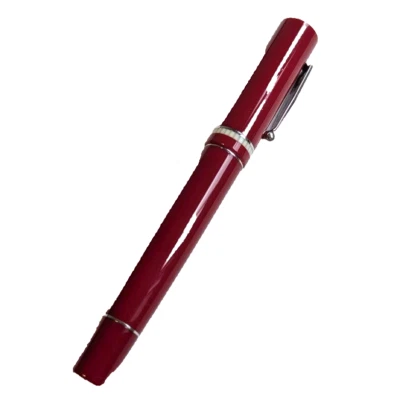 Pluma Estilográfica Delta Via Veneto Resina Roja Plumín M 14K sin corona Foto 1 de 4