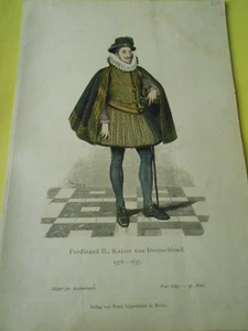 Gravure 19ème - Ferdinand II Kaiser von Deutchland 1578-1637 - Imagen 1 de 1
