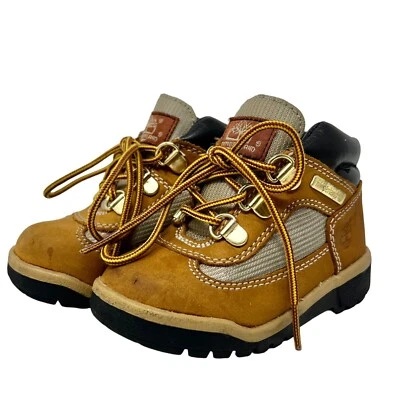 Timberland Niños Pequeños Niñas Talla 7 Bota de Campo Trigo Nubuck Impermeable 15845 Foto 1 de 4