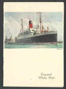 Cunard White Star Line 1936 menú de R M S Aurania 6 de septiembre usado día ver información - Imagen 1 de 2