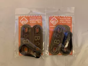 Etiquetas de tipo de sangre de encaje con bota B+ (2 juegos) - Imagen 1 de 2
