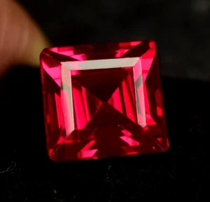 6.20 Ct Natural Mozambique Red Ruby Loose square Cut Gemstone GIE Certified - Picture 1 of 5