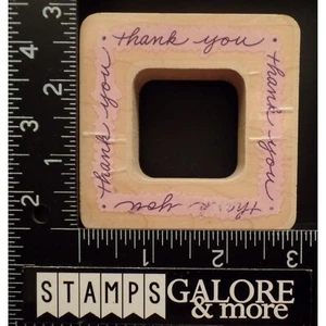 Stampendous Rubber Stamps SQUARE Nestling QN008 THANK YOU FRAME #1895 - Picture 1 of 2
