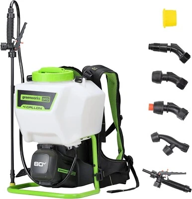 Pulverizador de mochila inalámbrico Greenworks Pro 80V 4 galones 5 puntas - BPS80B00 BSB901 Foto 1 de 4