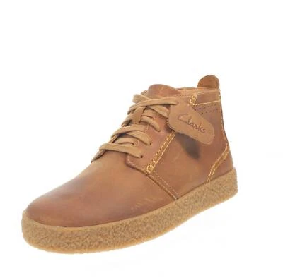 Clarks Streethill Lace Mid - Sneakers Alte In Pelle Marrone - Taglia 45 [10.5 Us - Imagen 1 de 3