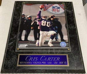 *SALE* CRIS CARTER MINNESOTA VIKINGS FRAMED 8X10 PHOTO-12X15 WALL PLAQUE DECOR - Picture 1 of 3
