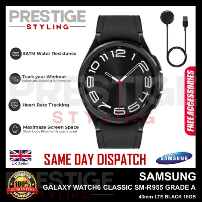 Samsung Galaxy Watch6 Classic SM-R955 43mm LTE Smart Watch BLACK Grade A+CHARGR - Image 1 of 4