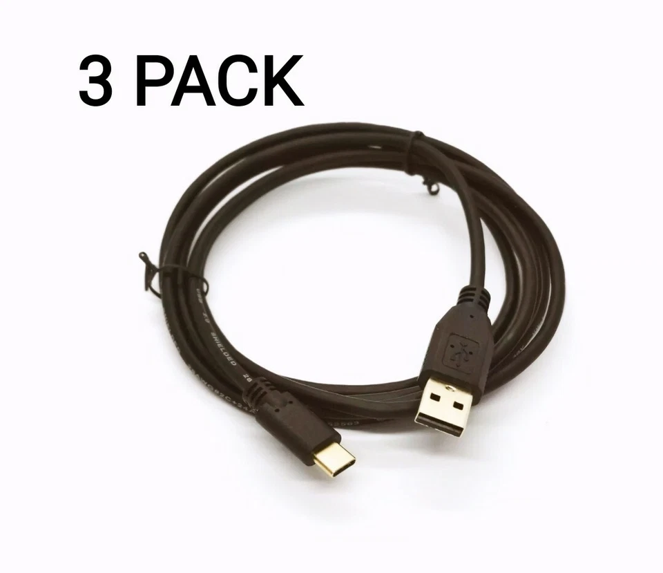 3 pack 6ft USB-3.1 Type-C Male to USB-2.0 Type-A Male Cable - Image 1 of 1