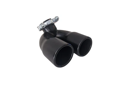 Tapa De Escape Negra Para SMART Fortwo 451 2x60mm BJ 03/2007-08/2010 Redonda - Imagen 1 de 4